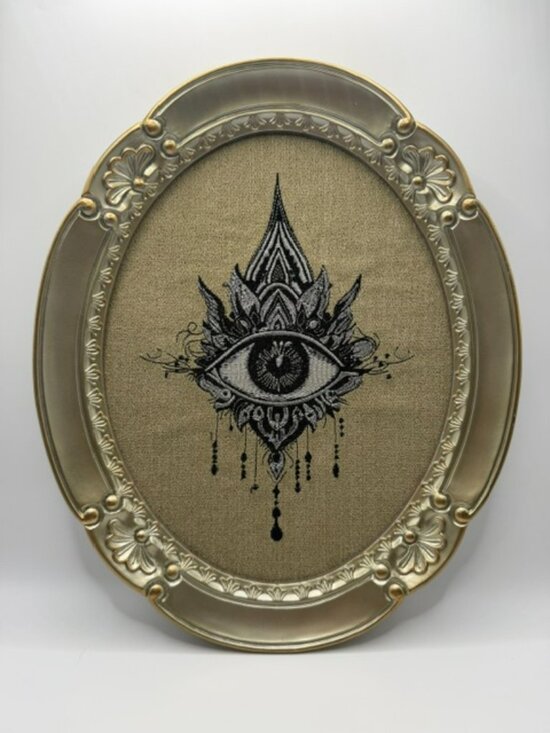 Simply Quilted Other - Homemade Enchanted Eye Oval Embroidery Art